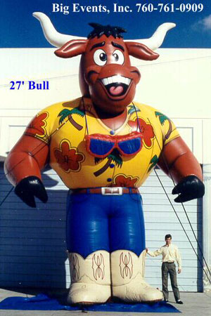 27 feet tall bull
